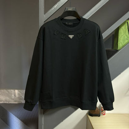 Classic Triangle Cotton Embroidery Sweatshirt