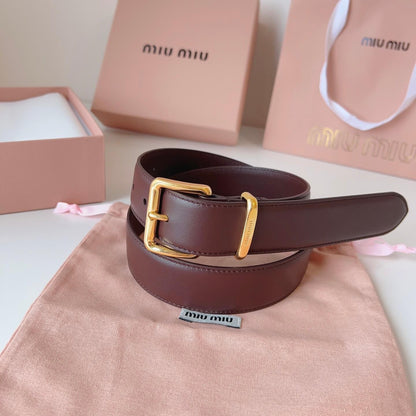 Vintage Minimalist Letter-Engraved Belt