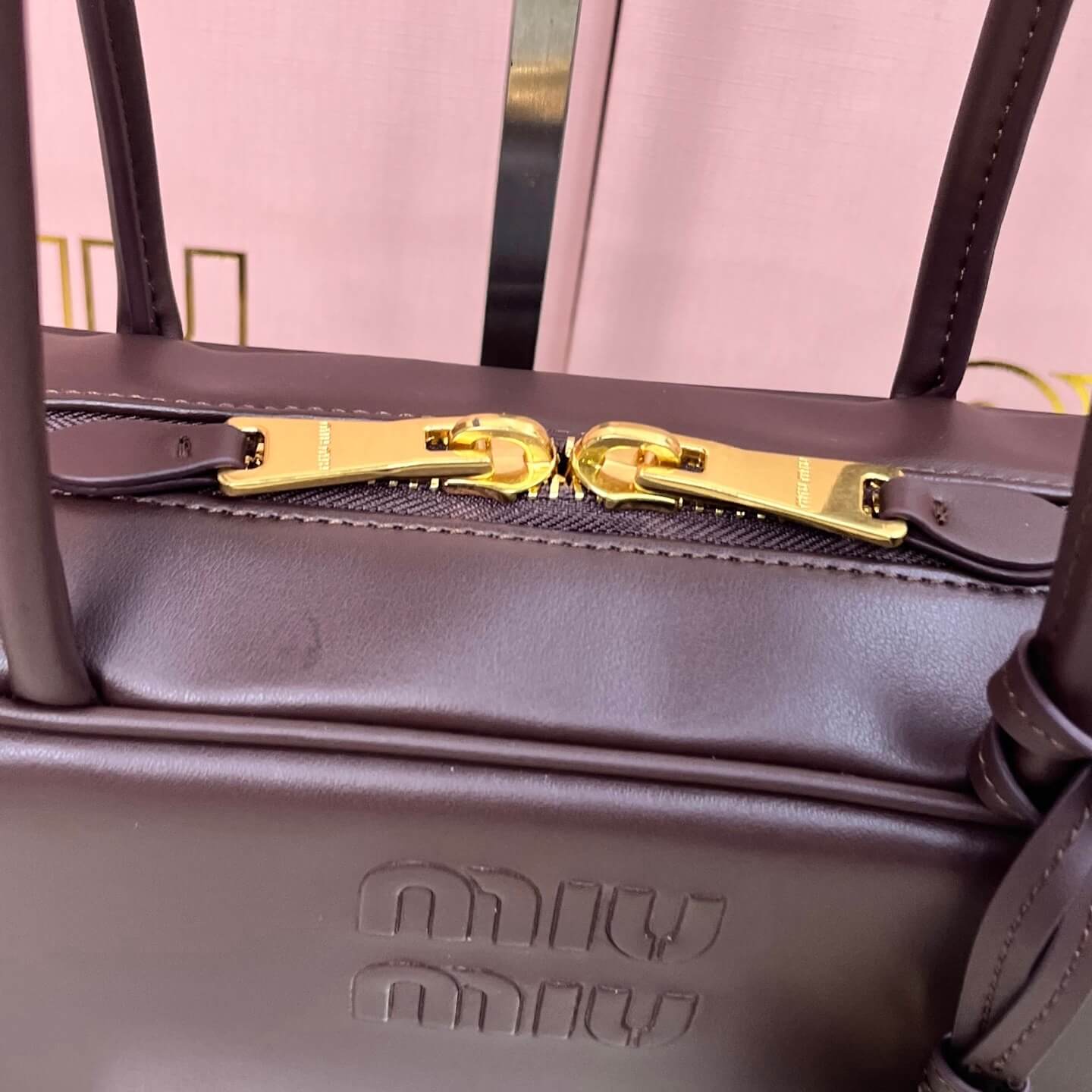 Casual & Edgy Leather Letter Bowling Bag