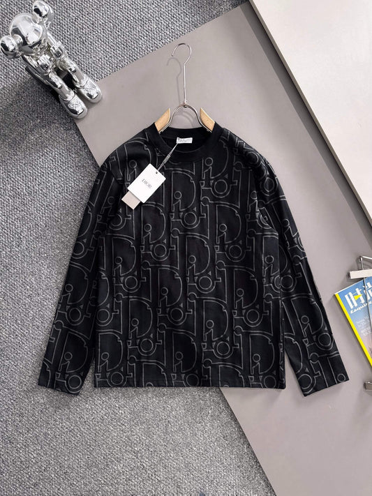 All-Over Distressed Pattern Sweatshirt
