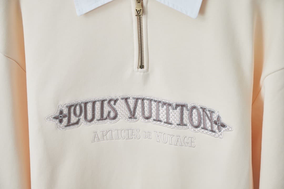 Embroidered Letter Half-Zip Sweatshirt