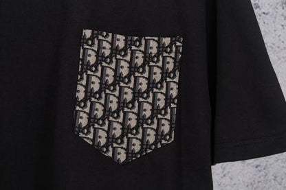 Pocket All-Over Embroidered T-Shirt