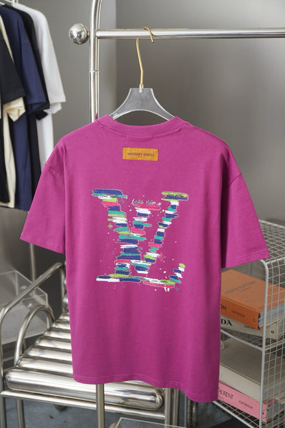 Letter Rainbow Rhinestone T-Shirt