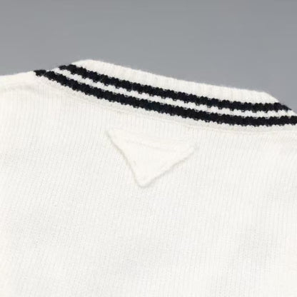 Patchwork Knitted Wool Cardigan Jacket