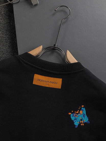 Butterfly Embroidered Sweatshirt