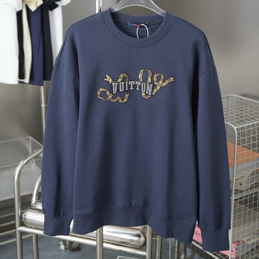 Embroidered Beaded Letter Sweatshirt