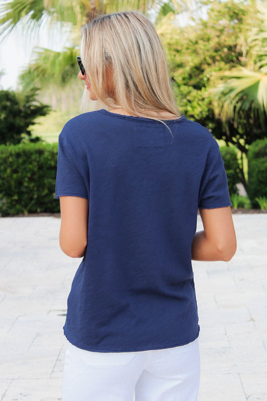 Dear John: Vanya Slub Tee - Black Iris