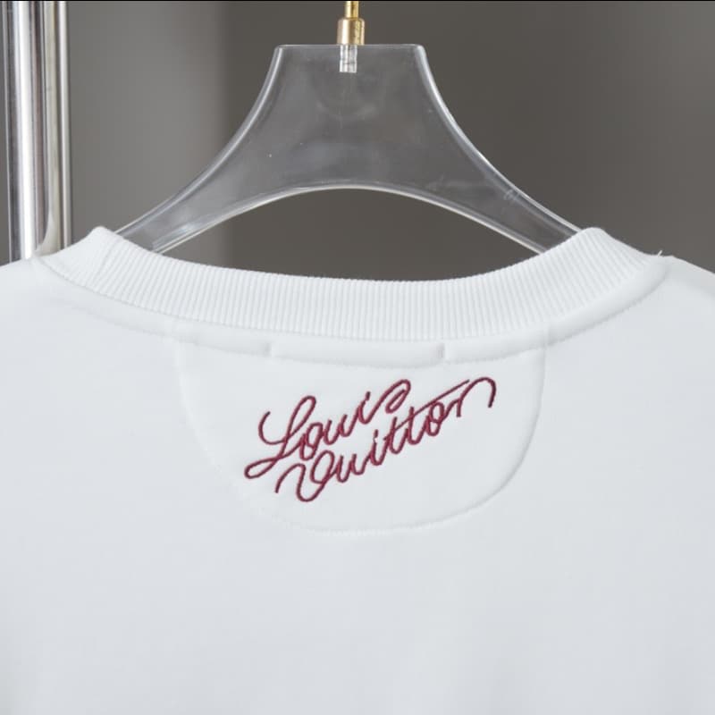 Embroidered Beaded Letter Sweatshirt
