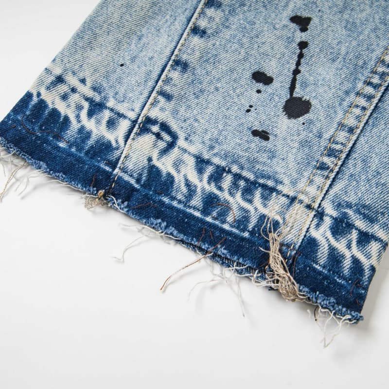 Graffiti Splash Paint Washed Denim Pants