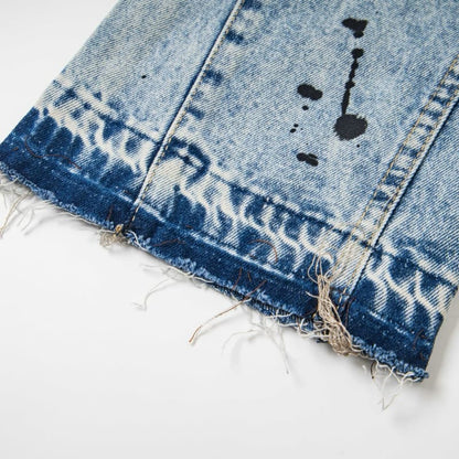 Graffiti Splash Paint Washed Denim Pants