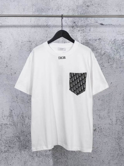 Pocket All-Over Embroidered T-Shirt