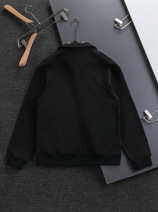 Stand Collar Zip Sweatshirt