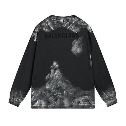 Vintage Letter Embroidery Graffiti Long Sleeve
