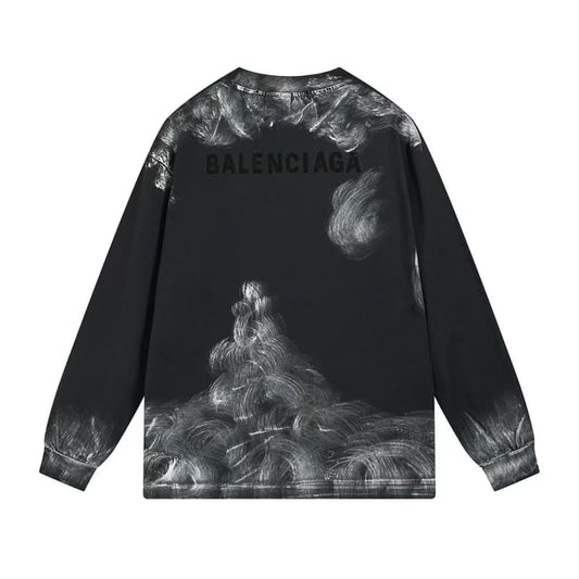 Vintage Letter Embroidery Graffiti Long Sleeve