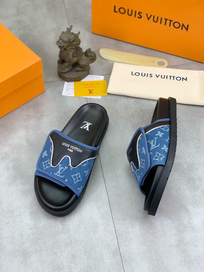 Cowhide Patch Slippers