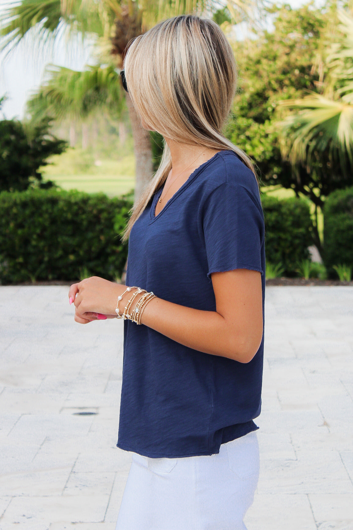 Dear John: Vanya Slub Tee - Black Iris