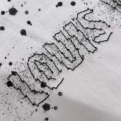 Embroidered Letter & Ink-Spray Graphic Sweatshirt