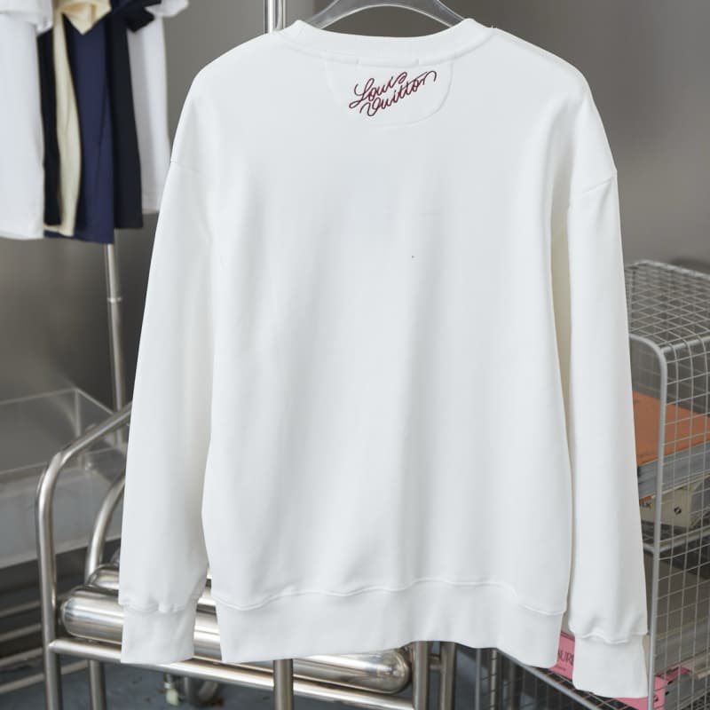 Embroidered Beaded Letter Sweatshirt