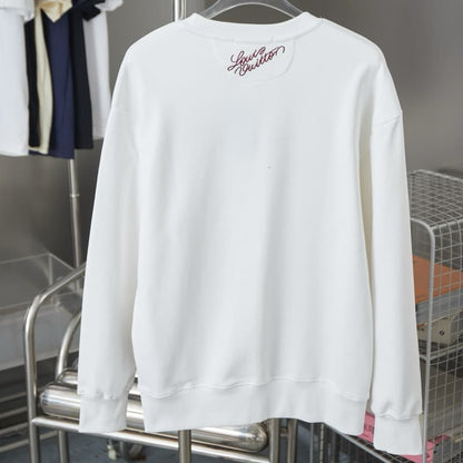 Embroidered Beaded Letter Sweatshirt