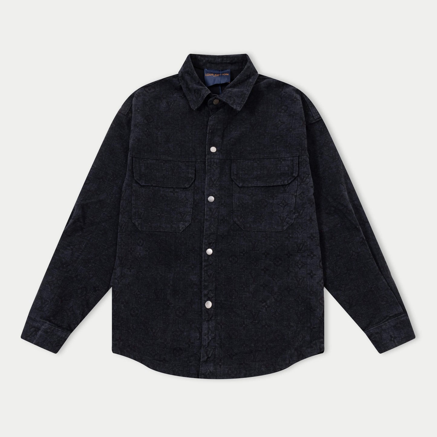 All-Over Jacquard Denim Sweatshirt