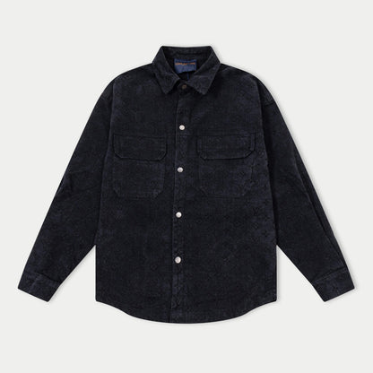 All-Over Jacquard Denim Sweatshirt