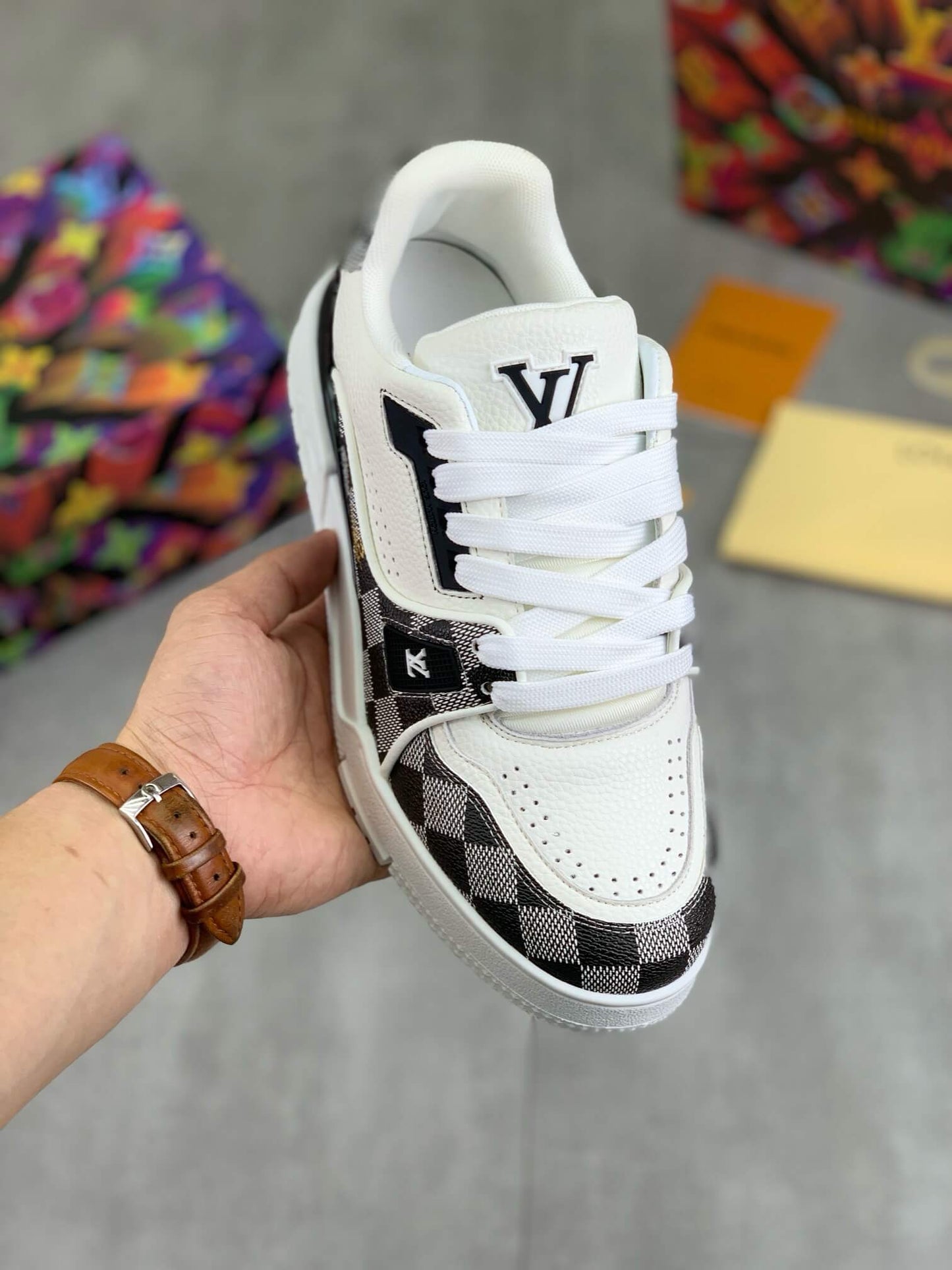 Latest Check Pattern Sneakers