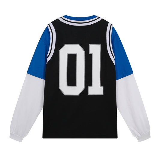 Patchwork Basketball Sweatshirt