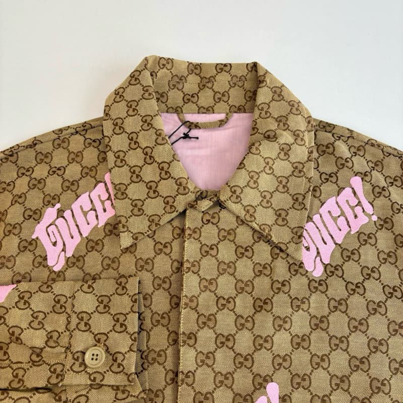 Khaki and Pink Patchwork Embroidered Jacket