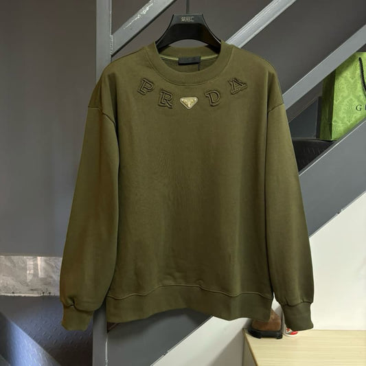 Classic Triangle Cotton Embroidery Sweatshirt