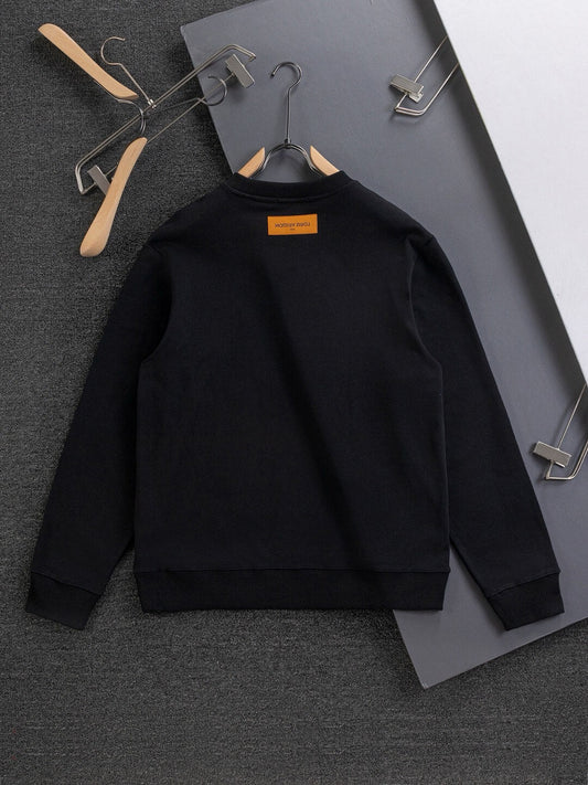 Blue Embroidered Sweatshirt
