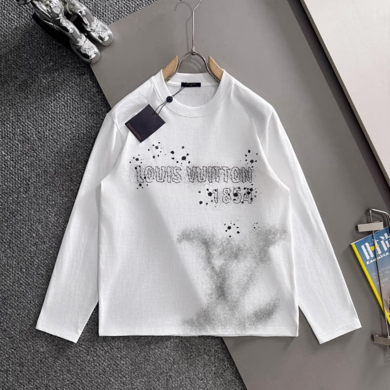 Embroidered Letter & Ink-Spray Graphic Sweatshirt