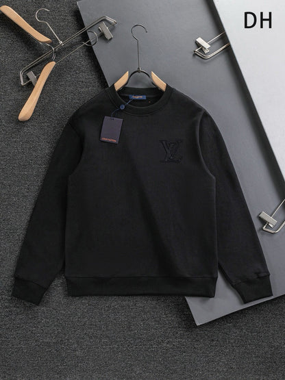 3D Textured Letter Embroidery Sweatshirt