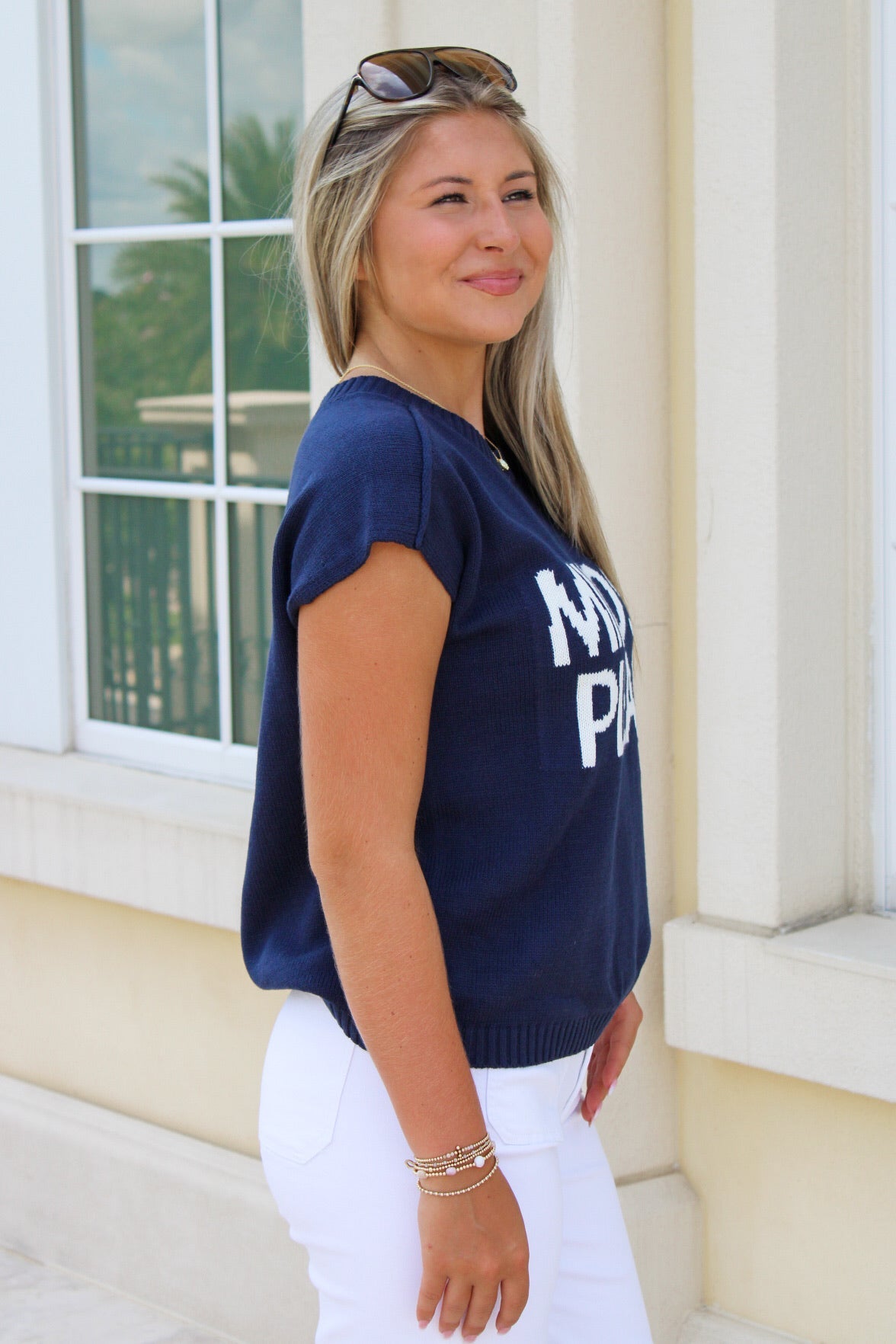 Mimosa Please Pullover Sweater - Navy
