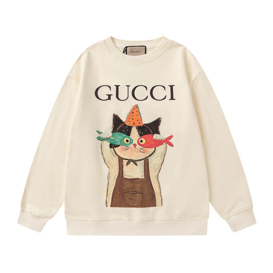 Cute Kitten Print Sweatshirt