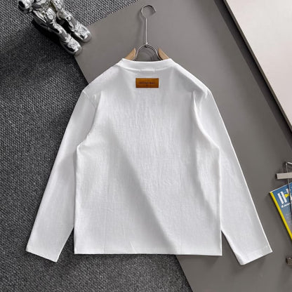 Letter Embroidered Monogram Flower Sweatshirt