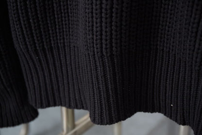 Bomber Pin Half-Zip Knitted Cardigan Sweater