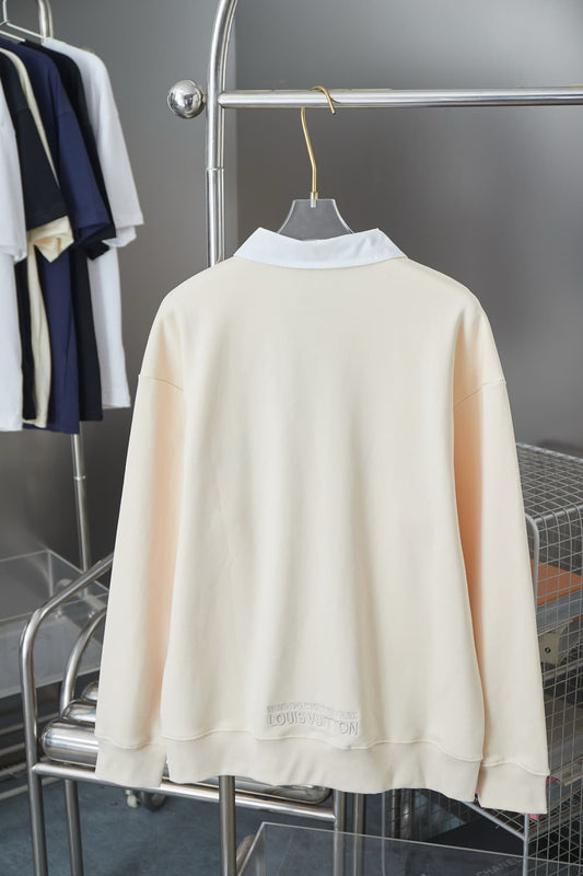 Embroidered Letter Half-Zip Sweatshirt