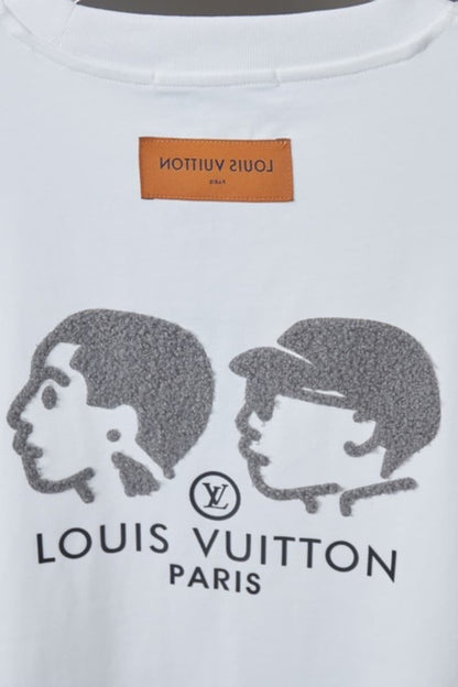 Letter & Head Towel Patch T-Shirt