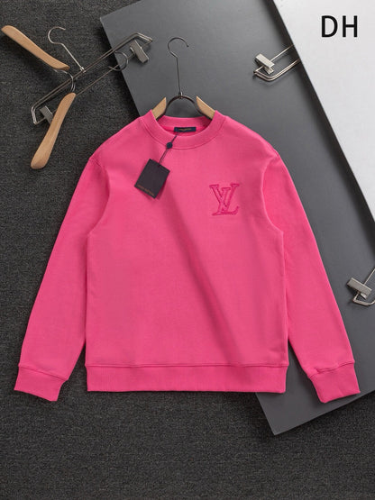 3D Textured Letter Embroidery Sweatshirt