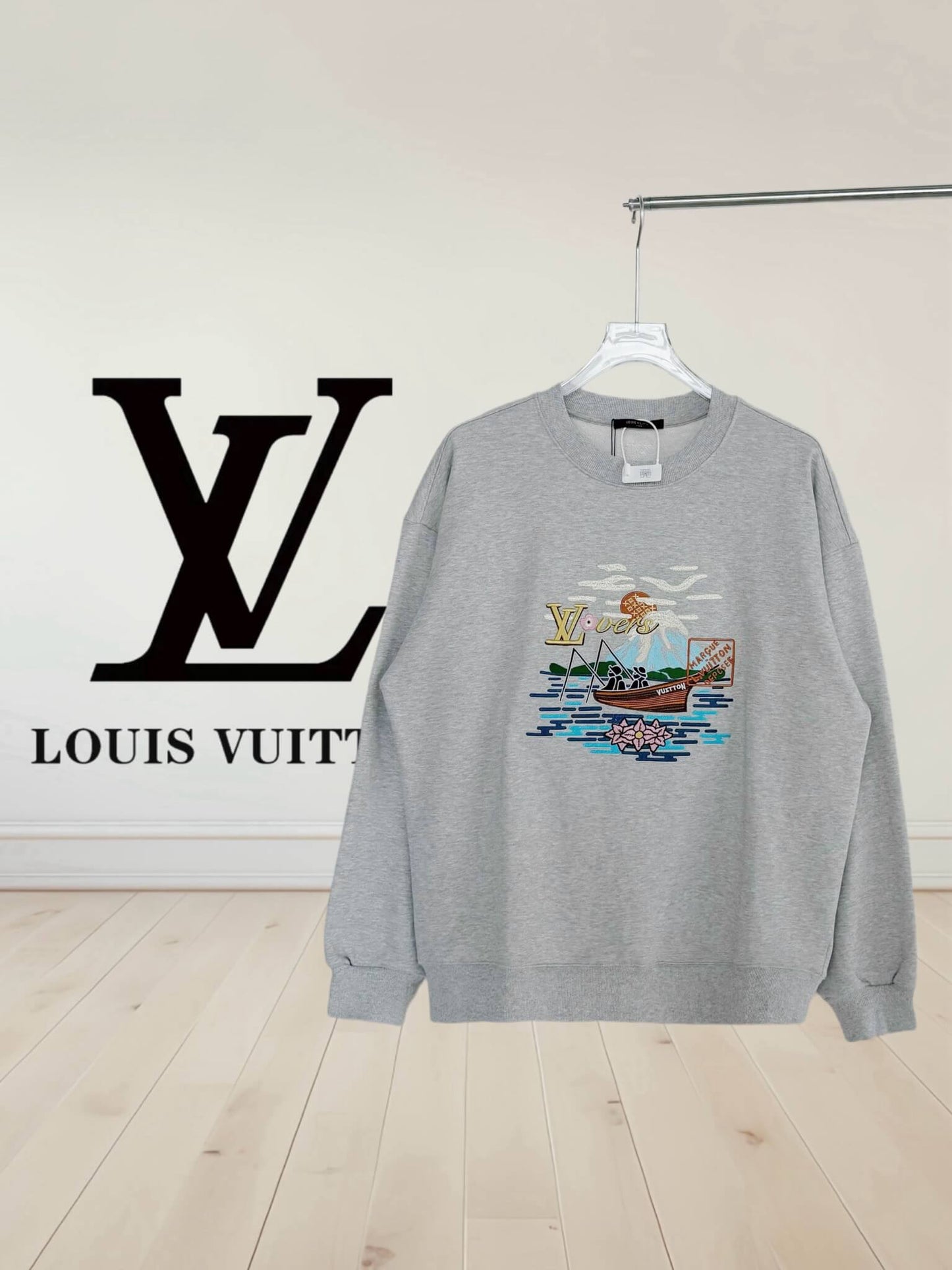 Fisherman Embroidery Sweatshirt