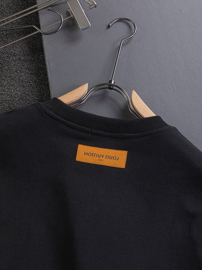 Blue Embroidered Sweatshirt
