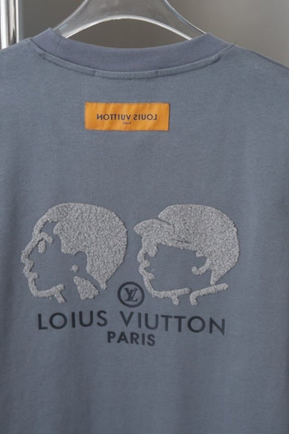 Letter & Head Towel Patch T-Shirt