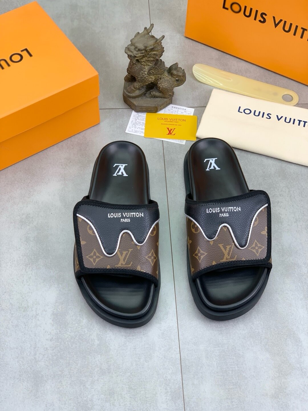 Cowhide Patch Slippers