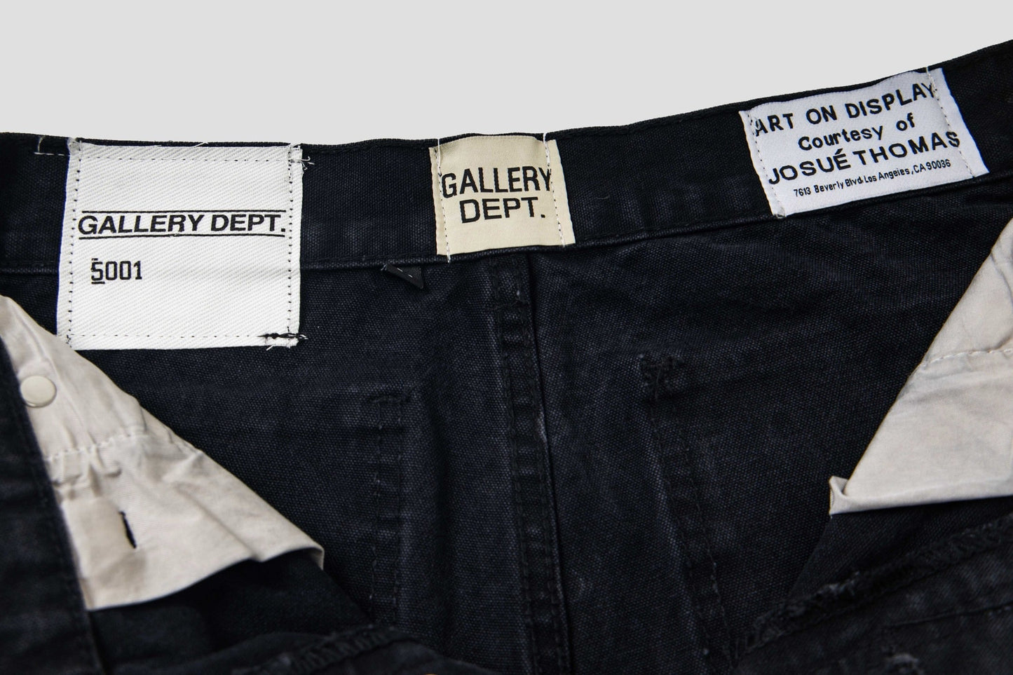Black Graffiti Splash Paint Washed Denim Pants