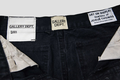 Black Graffiti Splash Paint Washed Denim Pants