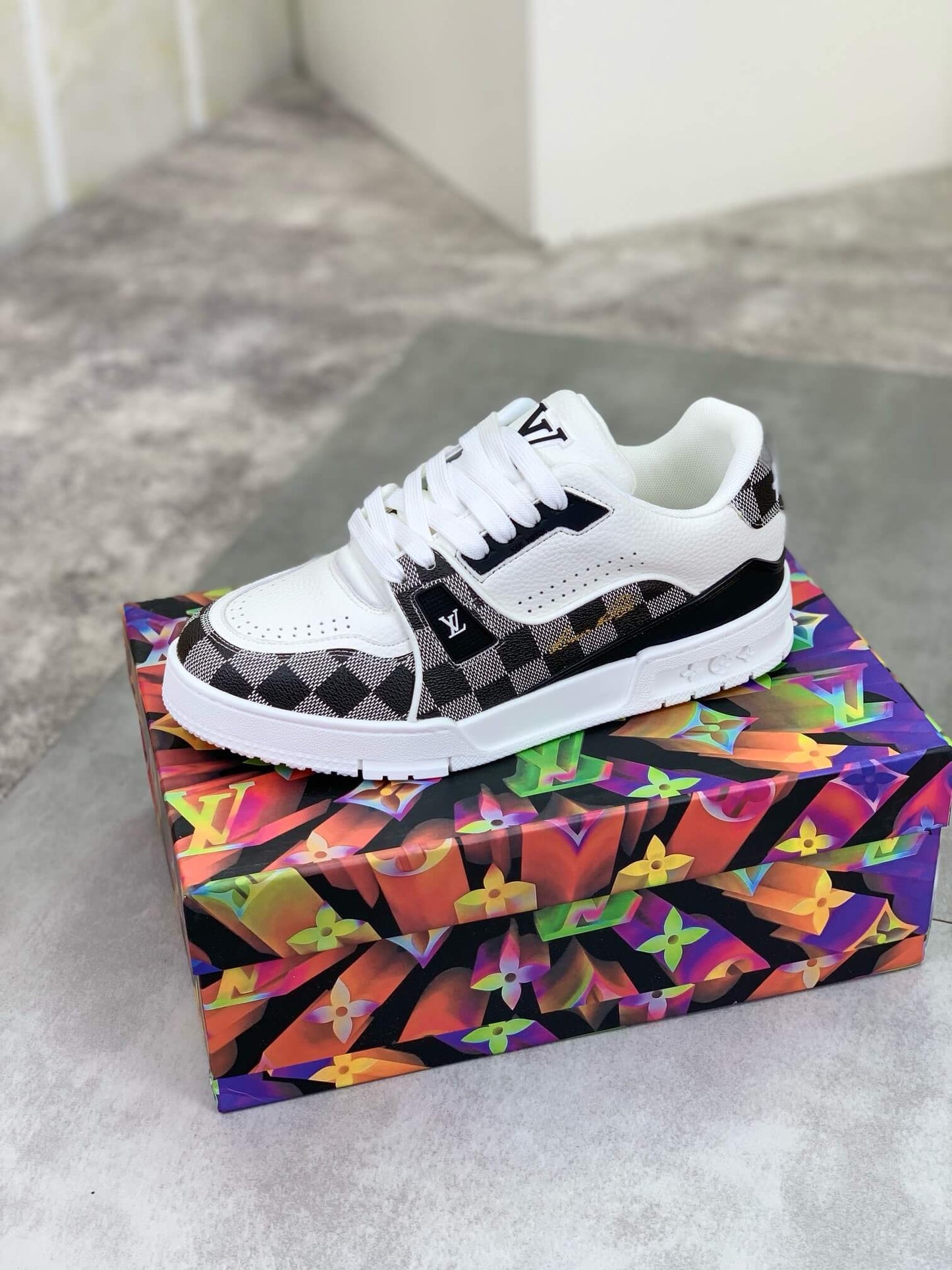 Latest Check Pattern Sneakers