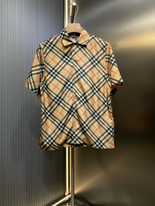 Diagonal Check Short-Sleeve Shirt