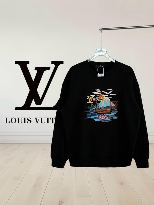 Fisherman Embroidery Sweatshirt