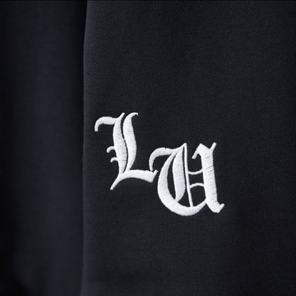 Cross Emblem Leather Patch Sweatshirt