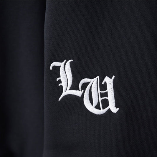 Cross Emblem Leather Patch Sweatshirt